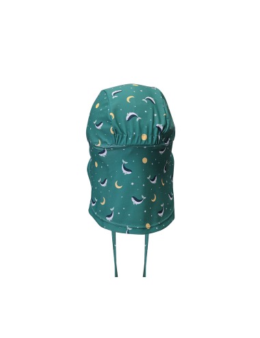 MONNËKA WHALE TEAL BABY BEACH HAT