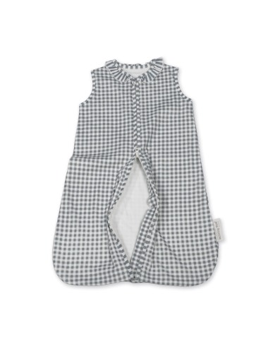 SUMMER SLEEPING BAG PRALINE GINGHAM/STRIPES MATCHA