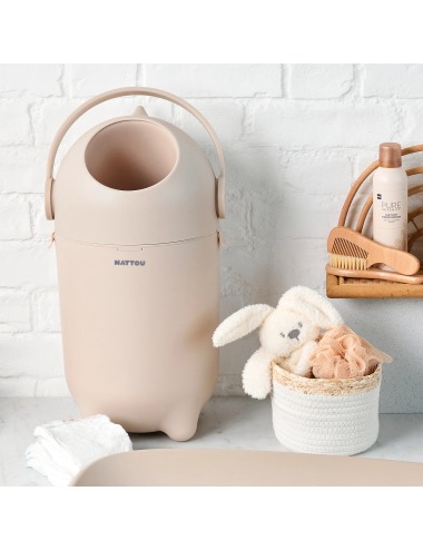 NATTOU CARE DROPPY BEIGE DIAPER CONTAINER