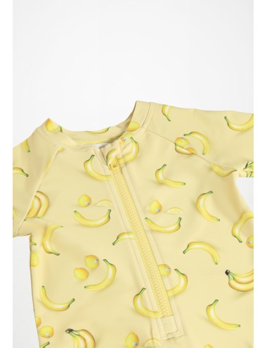 NEKA LONG SLEEVE LEMON BANANA ONE-PIECE SWIMSUIT