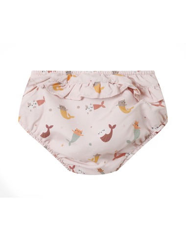 MONNËKA MERMAID CATS RUFFLED DIAPER SWIMSUIT