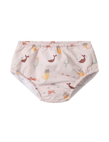 MONNËKA MERMAID CATS RUFFLED DIAPER SWIMSUIT