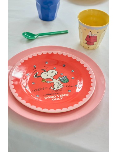 MEDIUM RICE SNOOPY GLASS "THE SUN WILL COME OUT"