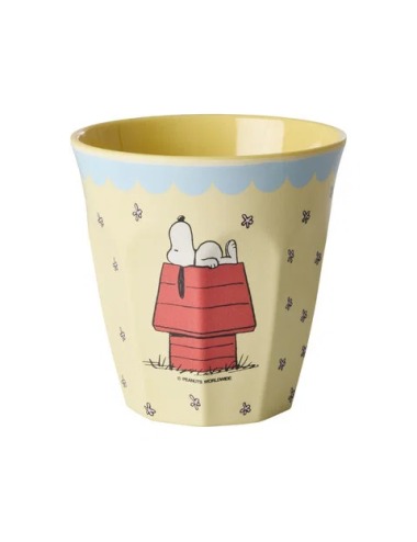 MEDIUM RICE SNOOPY GLASS "THE SUN WILL COME OUT"