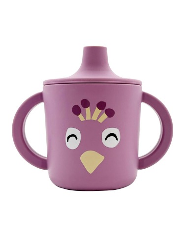 TRIXIE MRS. PEACOCK SILICONE MUG WITH SPOUT