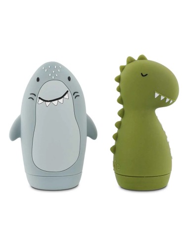 59 TRIXIE SQUEEZY ANIMALS BATH TOY MR. SHARK & MR. DINO