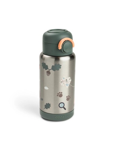 INSULATED STRAW BOTTLE 340 ML TINY FARM GREEN