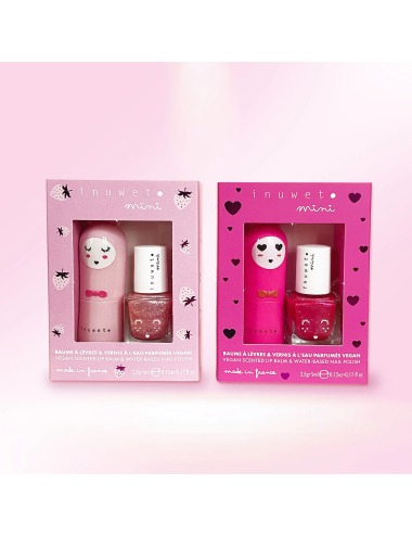 INUWET CERISE ET FRAISE LIP BALM AND NAIL POLISH
