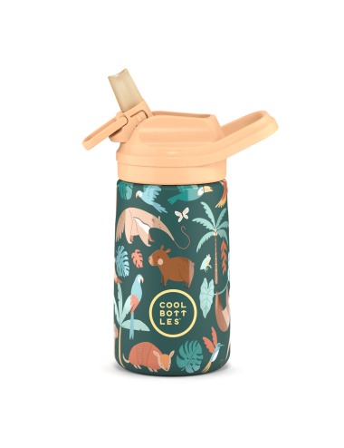COOL BOTTLES KIDDIES THERMAL BOTTLE 350 ML RAIN FOREST REFUGE