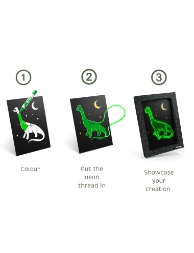KIT CREATIVO CON LUZ KIDYNEON VERDE KIDYWOLF