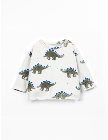 CAMISETA MANGA LARGA BEBÉ DINOSAURIOS VERDE PLAY UP