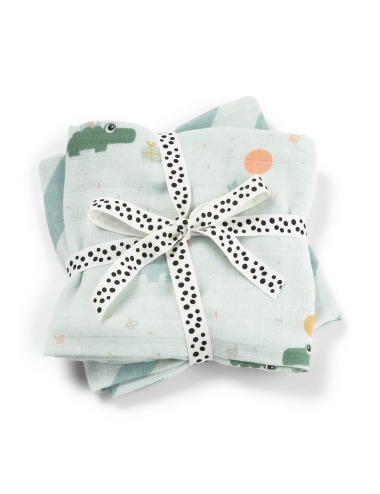 BURP CLOTH 2 PACK CELEBRATION BLUE