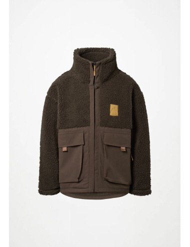 CHAQUETA BORREGUITO UTHA DARK BROWN