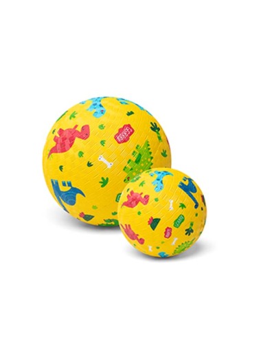 PELOTA DE CAUCHO NATURAL LITTLE L DINOS YELLOW