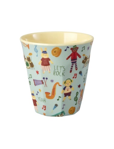 VASO MEDIANO RICE BLUE MUSIC BAND