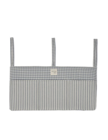 WALKING MUM PRALINE GINGHAM STRIPED CRIB ORGANIZER