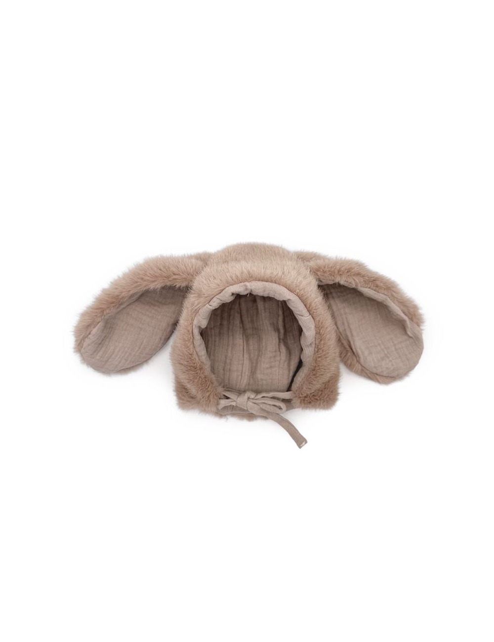 BUNNY WARMY PLUSHY BEIGE BABY SHOWER HAT
