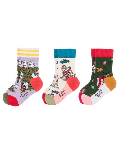 HELLO HOSSY CHRISTMAS CHILDREN'S SOCKS PACK 3
