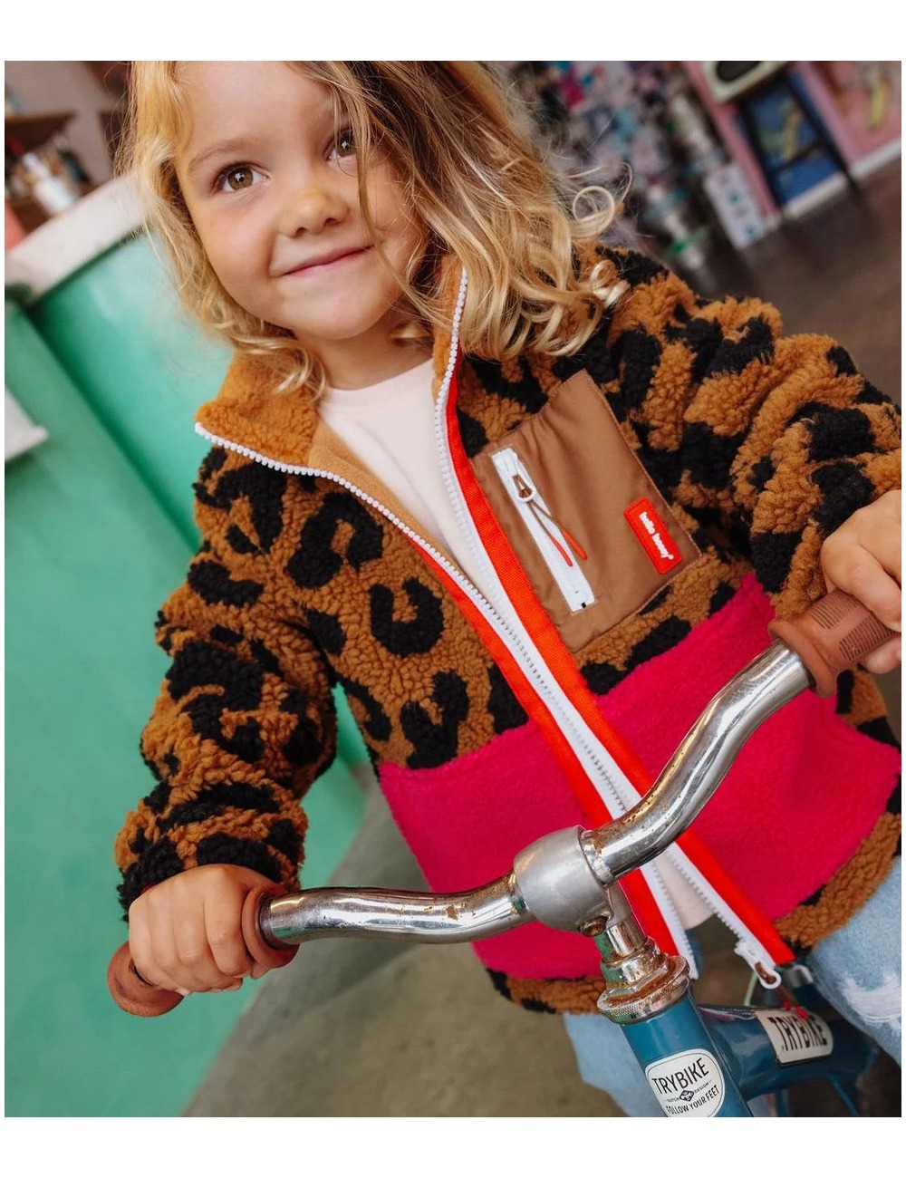 HELLO HOSSY LEOPARD FLEECE JACKET