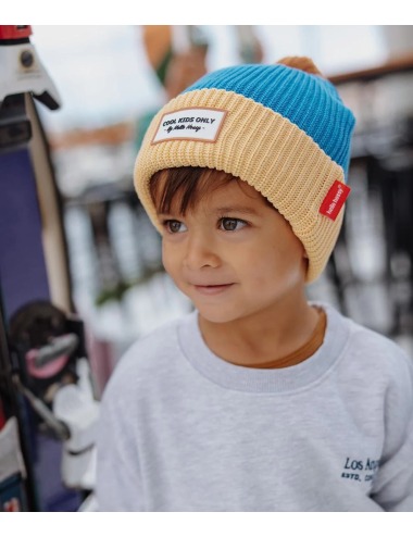 HELLO HOSSY COLOR BLOCK KINGFISHER HAT